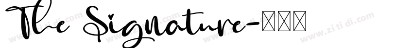 The Signature字体转换